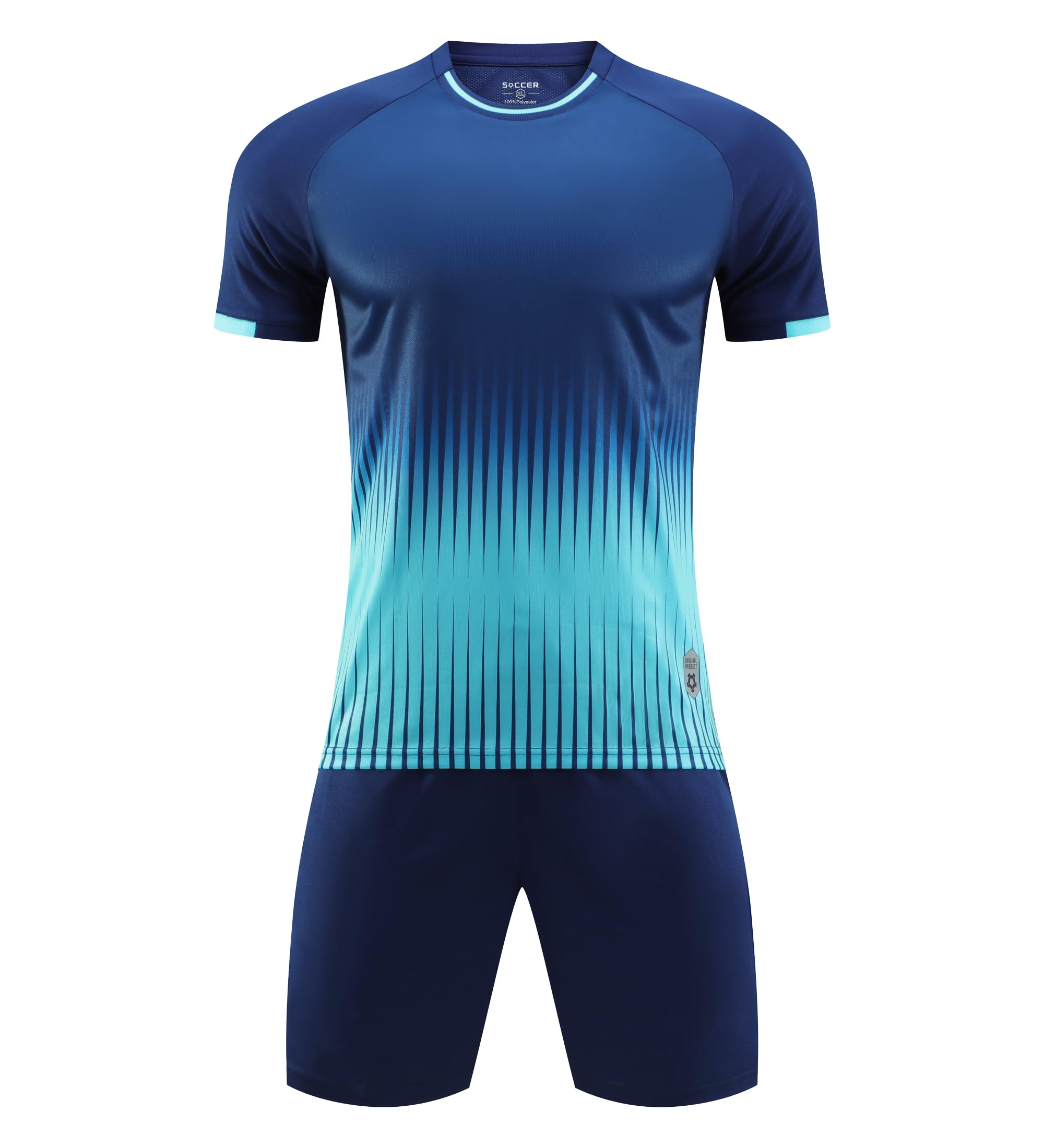 Bairliss Boys Soccer Jersey Shorts Set Football Training Uniforms Navy 6-7