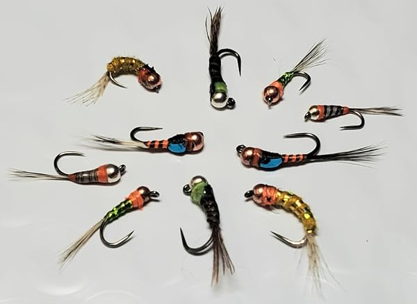 Selección de Ninfas Perdigón de Tungsteno, 10 Ninfas Perdigón