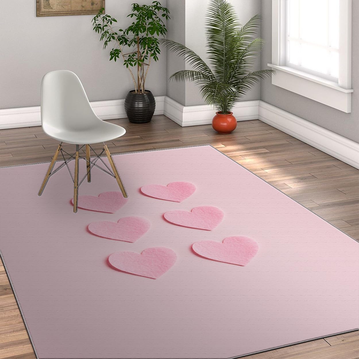 Tapis de salon rose 180x240cm idéal pour une chambre cocooning