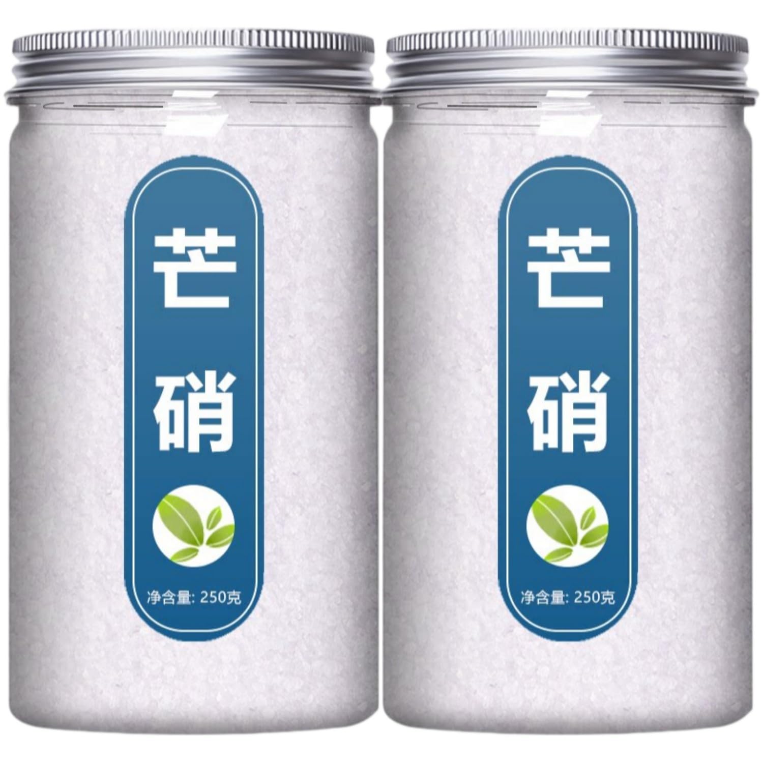 【2罐】芒硝(250g*2) Premium Natural china herbal tea Loose Leaf Tea,Chinese Tea, Sulfur Free,Flower tea,dark tea,loose tea Sweet Fresh