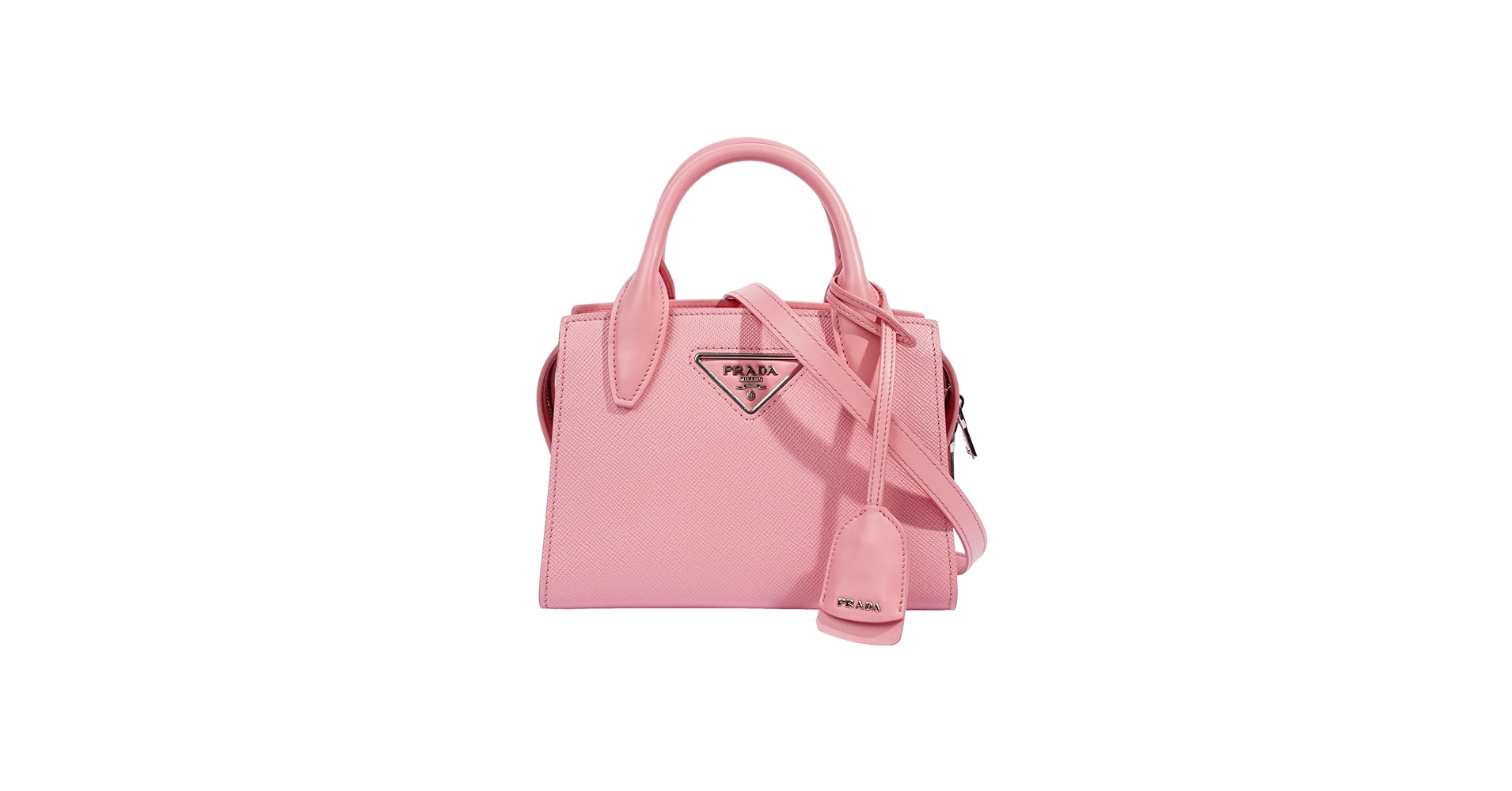 Prada Kristen Saffiano Top Handle Mini Tote Crossbody Bag