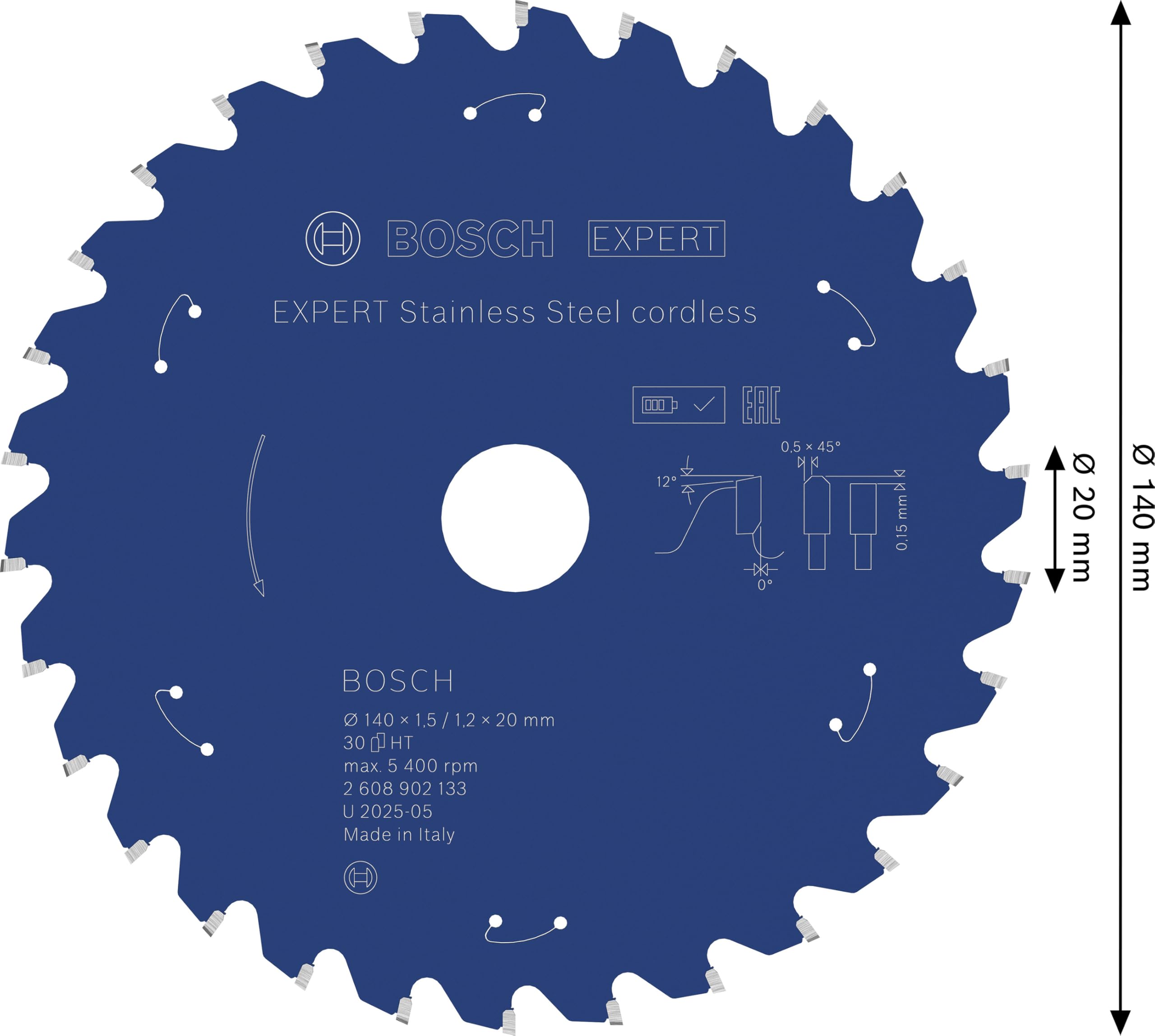 Bosch 1x Tarcza pilarska EXPERT Stainless Steel cordless