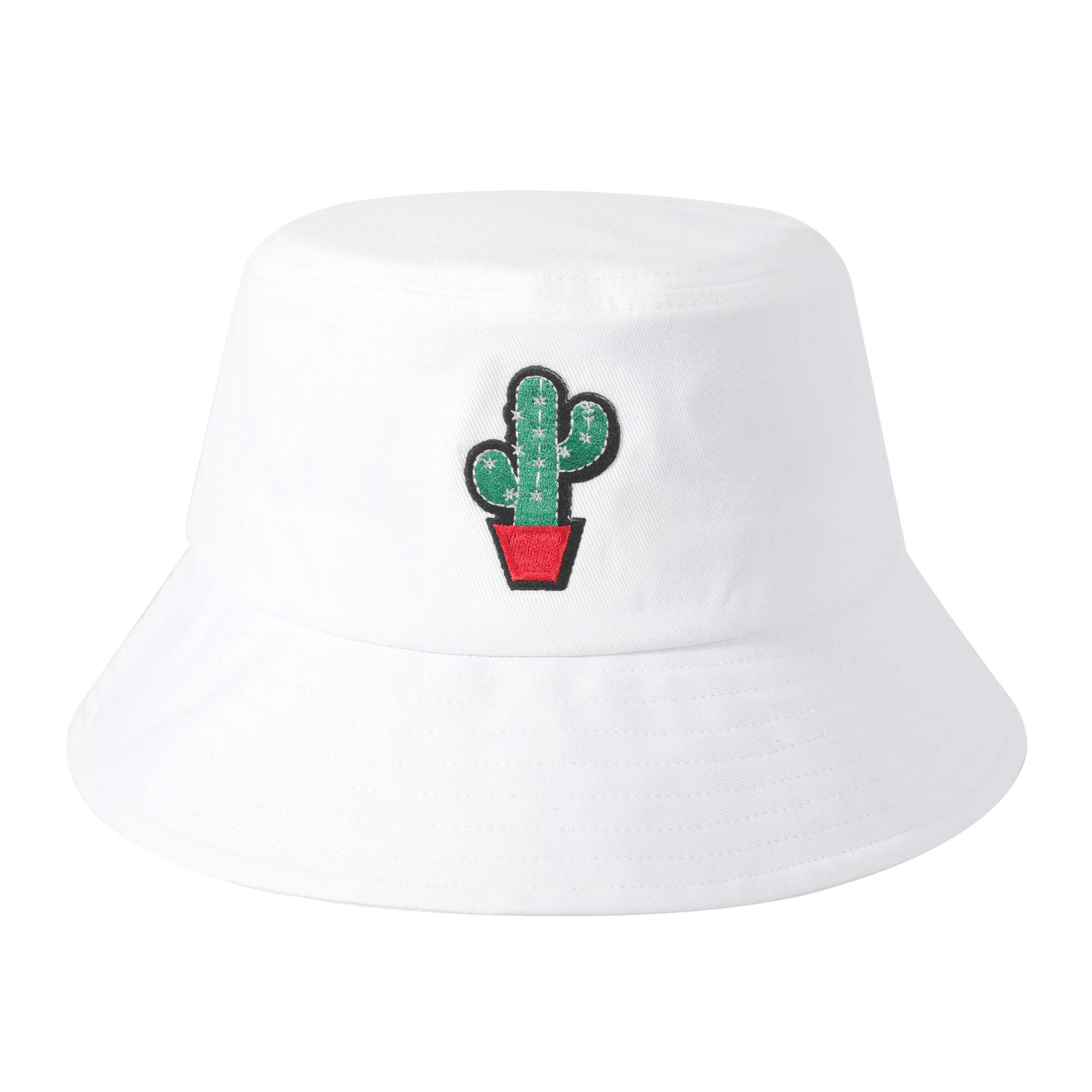 ZLYC Mujer Hombre Sombrero Pescador Fruta Sombrero del Cubo Algodón Gorro de Pescador