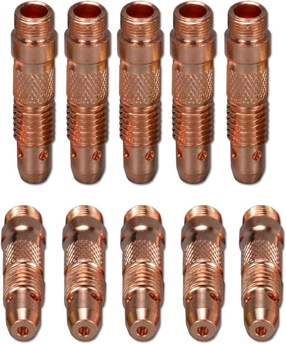 TIG Collet Bodies 3/32" & 2.4mm 10N32 Fit SR DB PTA WP 17 18 26 TIG Welding Torch 10pk
