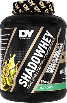 DY Nutrition - مسحوق تركيز بروتين مصل اللبن Shadowhey 2Kg | 23g بروتين لكل حصة | 66 حصص | 7.3 جرام من BCAAs | مصدرها أبقار الاتحاد الأوروبي التي تتغذى على العشب | قسط من السهل مزيج وهضم صيغة الفستق