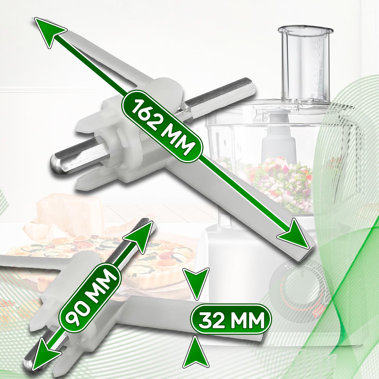 ONIX TECH 2 Piezas Soporte para Discos de Robot de Cocina con Funda de Plástico 162 mm con Código Original 00621923 00630760 621923 630760 para Bosch MUM5