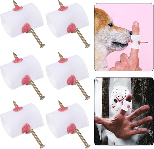 Miniatura 6 de Uñas a través del dedo, 6 piezas, divertido accesorio de broma, dedo falso a través de uñas, broma de miedo, juguete de broma de uñas falsas a