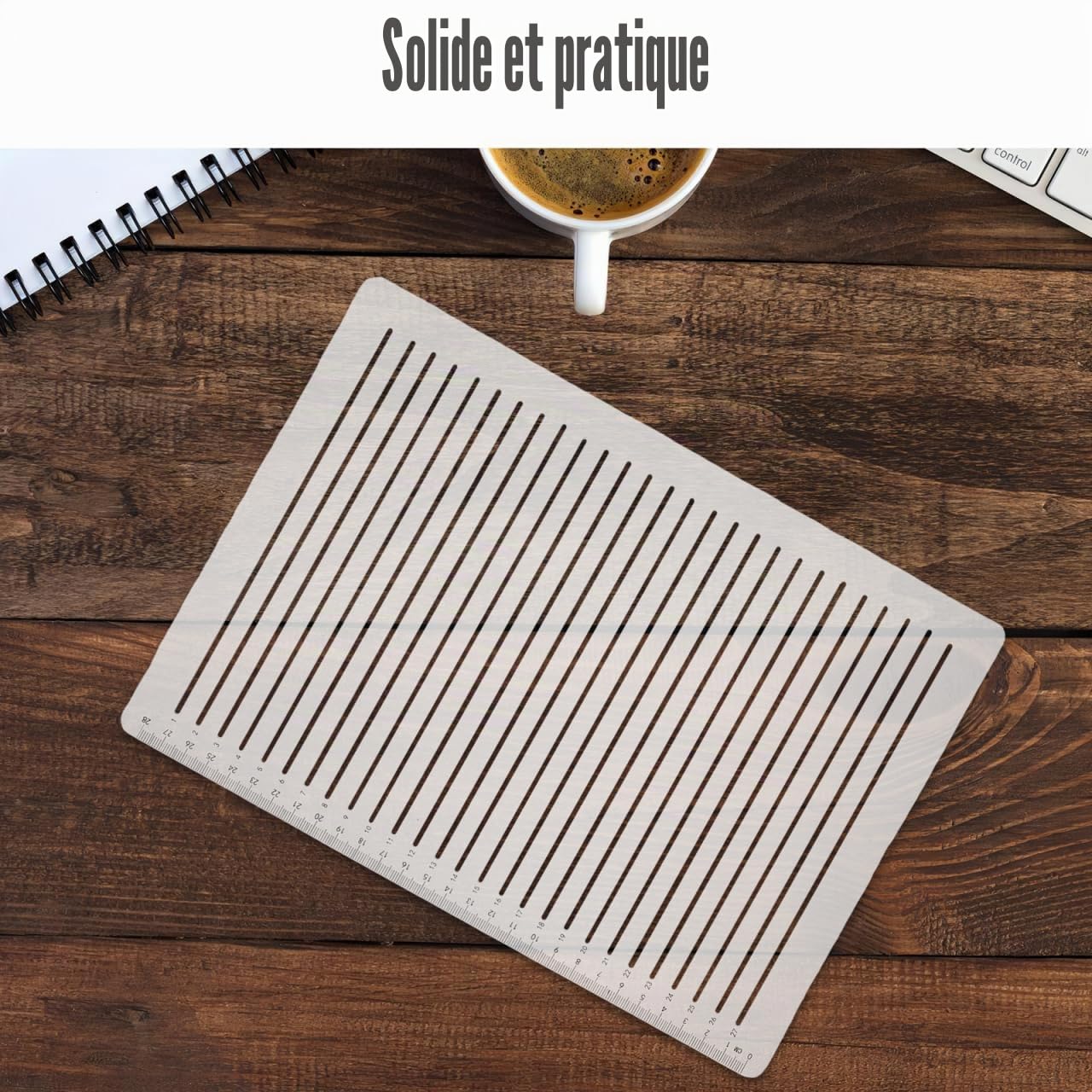 OSALADI Lot De 2 Pochoirs À Lignes Droites 11.73X8.07In Règle De Dessin Parallèle Avec Espacement 1Cm Guide D'Écriture Pour Calligraphie Et Lettrage Précis