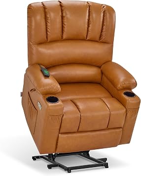 MCombo Power Lift Recliner Chair for Elderly, Heat and Massage, 7095
