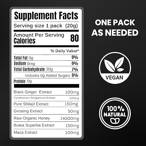 Miniatura 6 de Cured Palitos de miel Shilajit pura del Himalaya  Shilajit de máxima fuerza para hombres y mujeres con más de 85 minerales traza  para energía,