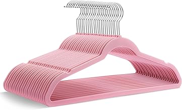 Evokk Baby Clothes Hangers 30 Pack, Non-Slip Velvet Baby Hangers for Clothes, Space-Saving Kids Velvet Hangers with Swivel Hook, Strong and Durable Design for Organized Wardrobes, Pink