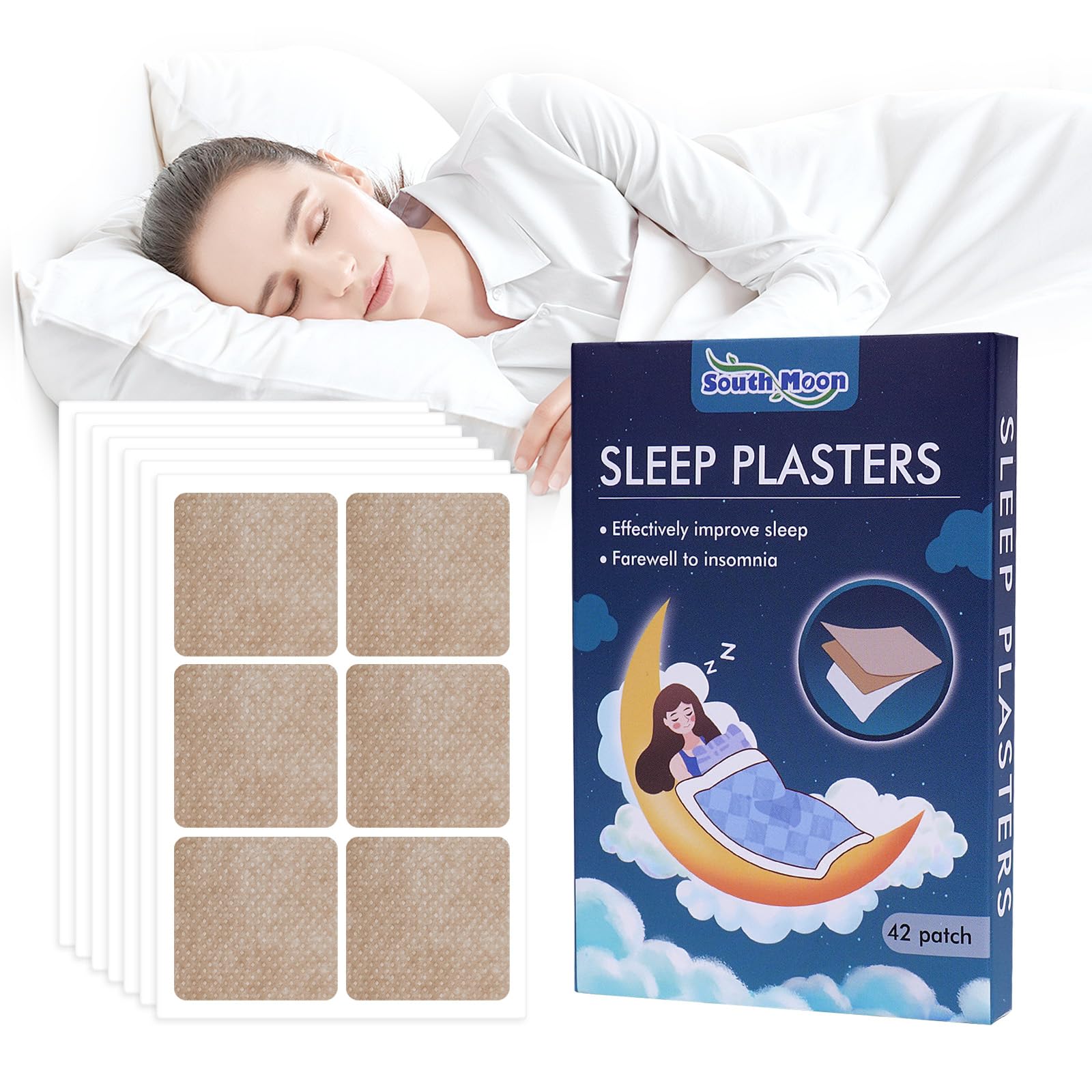 winbest Sleep Patches, 84pcs Sleep Patches for Adults, Natural Deep Sleep Patches, Mood Calming & Relaxn Support Sleep Stickers, Sleep Promoting Stickers for Men and Women