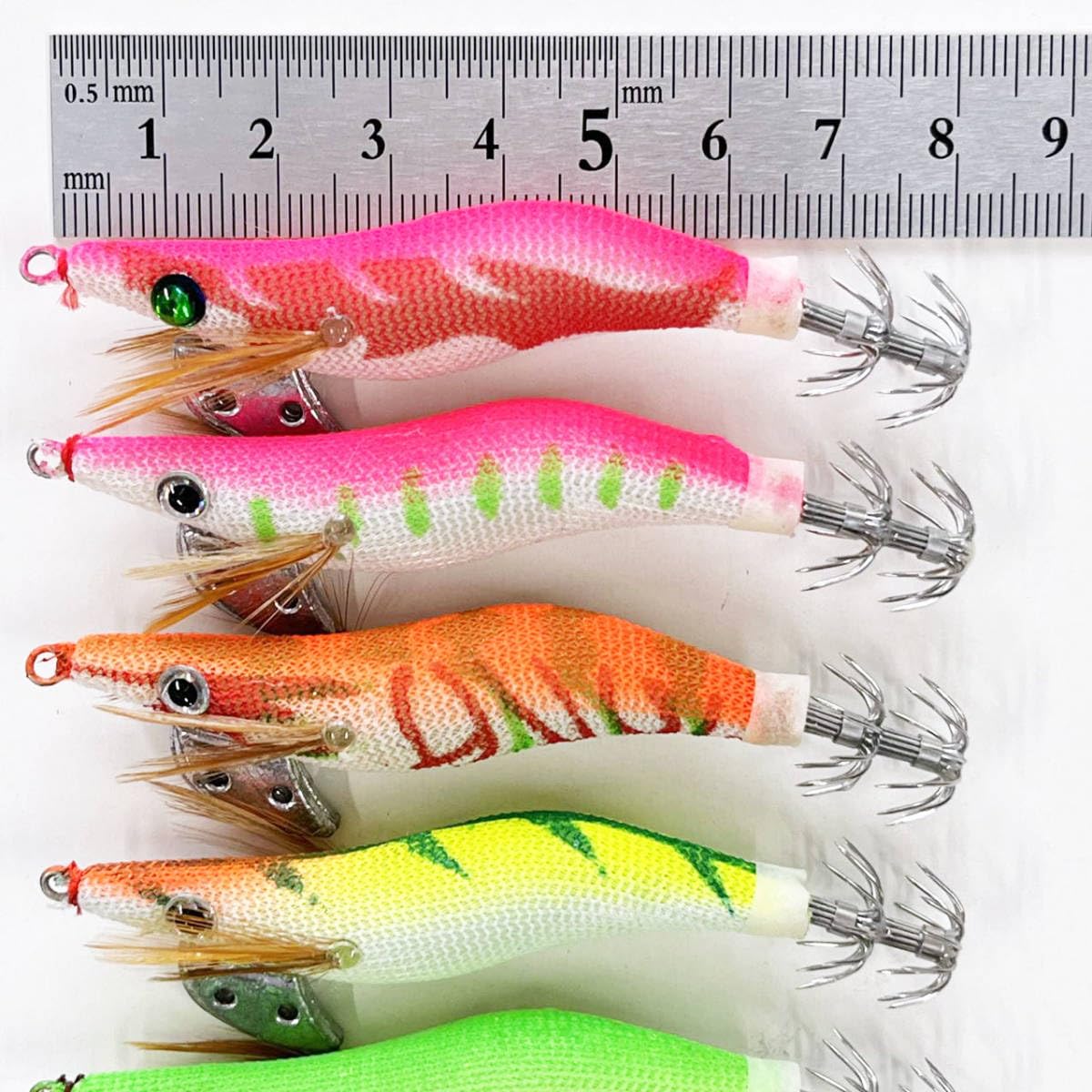 Amazon.co.jp: エギ 2.0号 7色柄 7本 セット エギング 仕掛け
