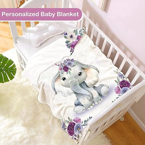 Miniatura 2 de Manta de bebé personalizada para niñas, manta de bebé personalizada con nombre, suave y acogedora manta personalizada con nombre para niños, manta