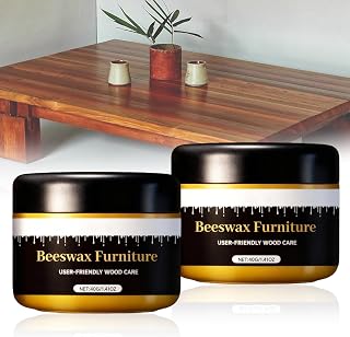 Beeswax Gleam Premium Furniture Wax - All-Natural Wood Polish & Conditioner, Waterproof Restorer & Cleaner for Wood Furniture (2 Pcs)