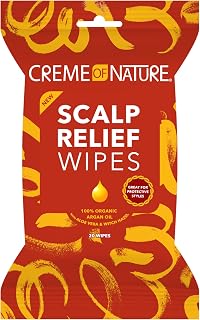 Creme of Nature Argan Oil from Morocco Scalp Relief Wipes, Moisturizing Cleanser for Dry Irritated Scalp, B...