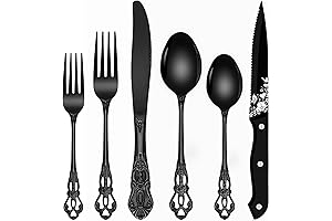 Black Silverware Set for 6: Your Sophisticated Dining Companion