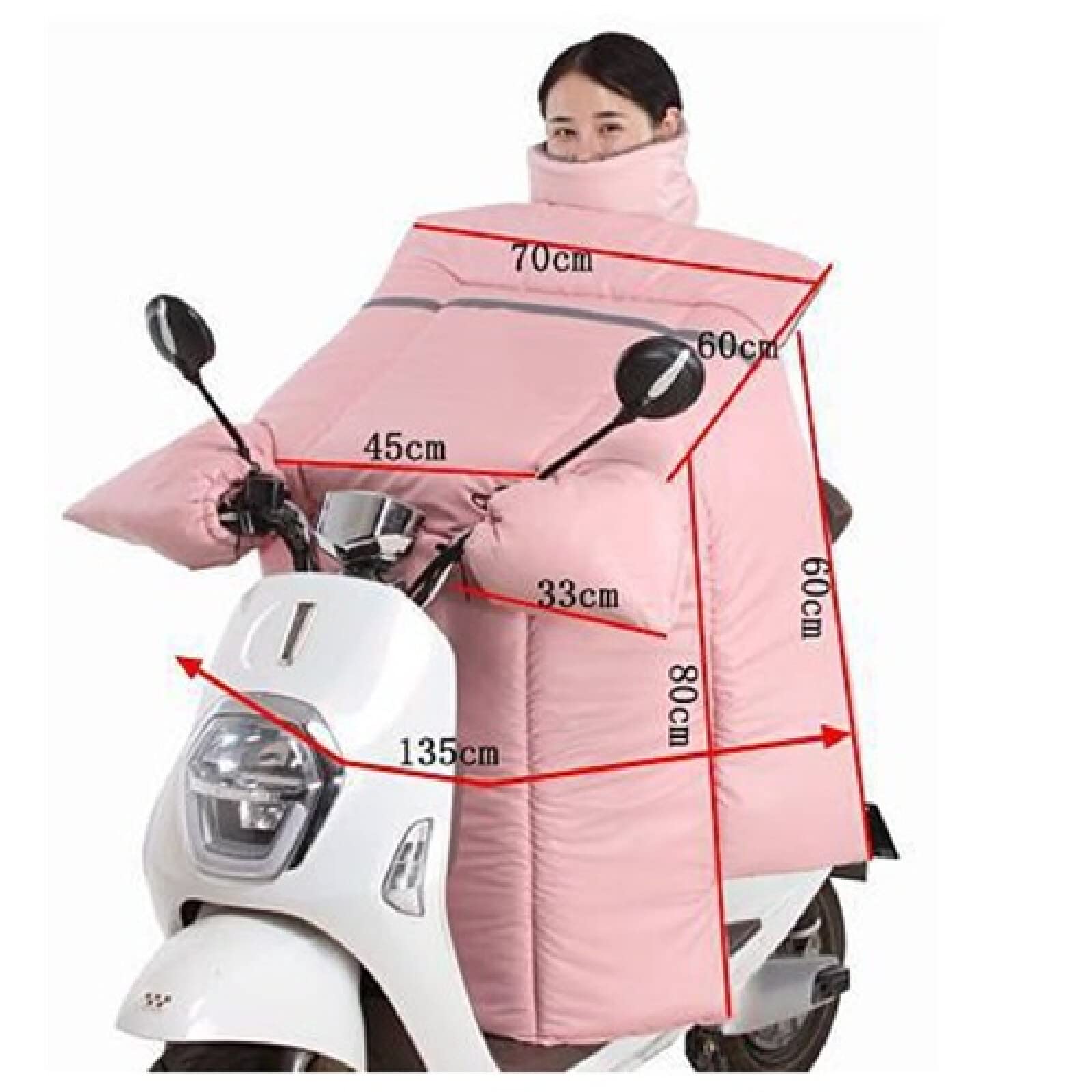 Pare-Brise de Voiture électrique/Hiver Plus Velours Voiture de Batterie de Moto épaississante pour Augmenter la Chaleur et Pare-Brise imperméable/Protection Solaire en Hiver
