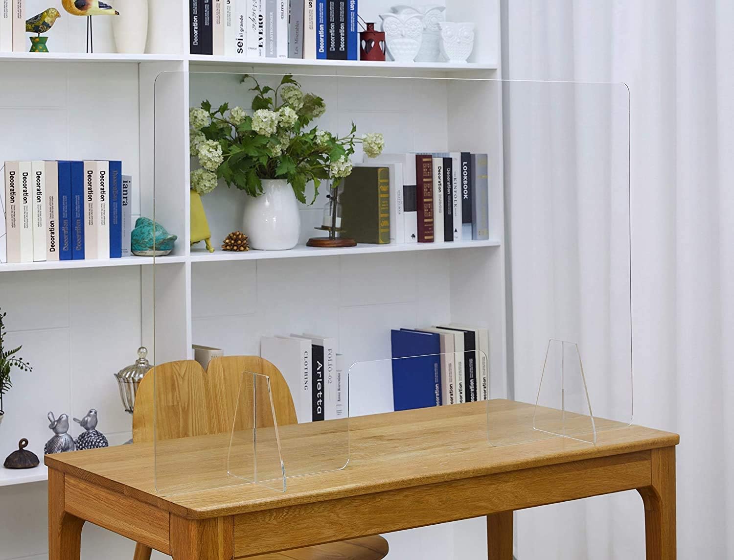 🛒 Flаѕh Sаlе Sneeze Guard Plexiglass sheet 32 x 24 Protective Freestanding Guard for Business and Customer Safety, Portable Plexiglass Barrier, Food Screen Against Sneezing and Coughing/with Transaction Window