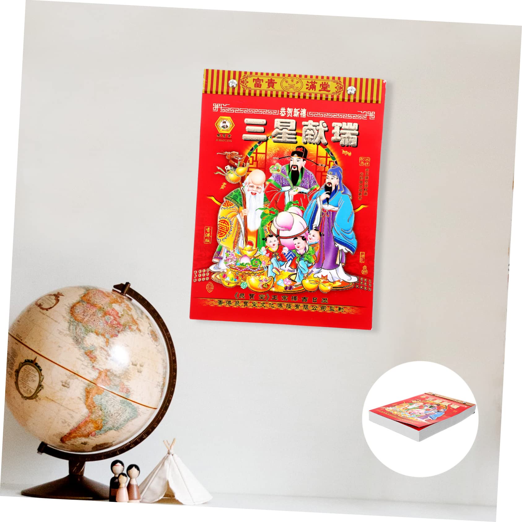 Calendario annuale, calendario da parete, 4 pezzi 2024 Vecchio Almanacco Calendario da tavolo Anno lunare Calendario da parete 2024 Calendario del drago Calendario tradizionale cinese Drago Anni Calen