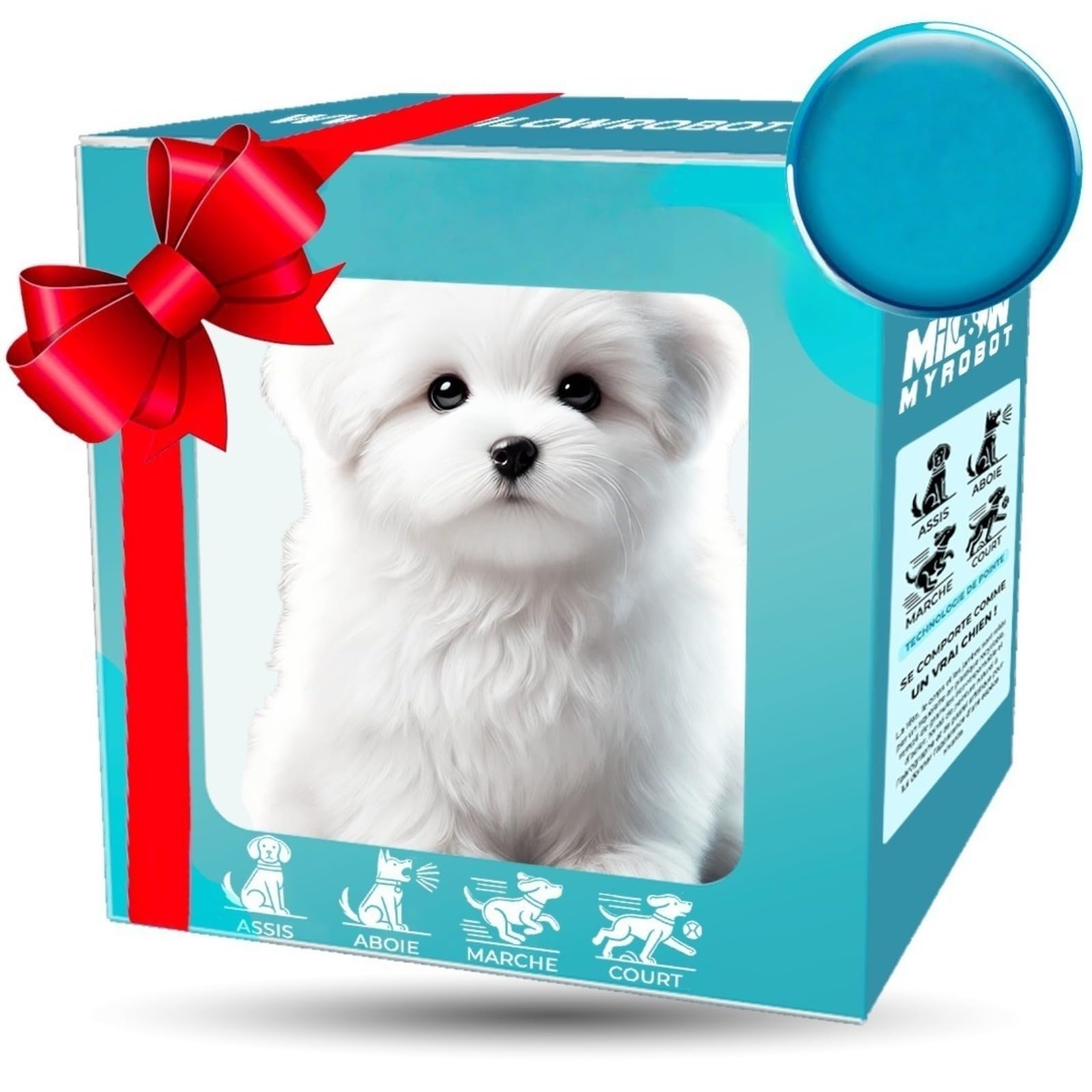 Générique Nouveau Chien Robot 2025 pour, Mon Chiot Robot réaliste Qui agit comme Un Vrai Chiot - Marche, aboie, remue la Queue,Un Chien Jouet Qui Marche et aboie