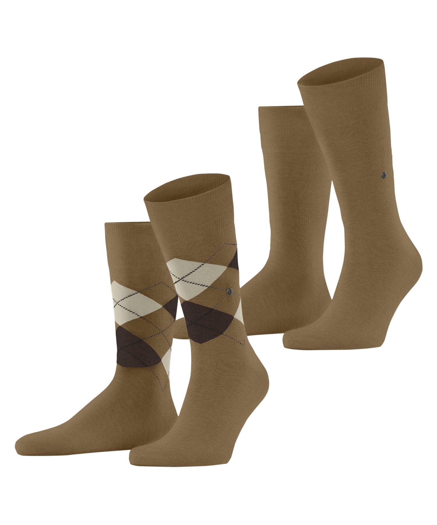 Burlington Herren Socken Everyday Mix Multipack M So Baumwolle gemustert 2 Paar, Beige Brown Sugar 5152, 40-46
