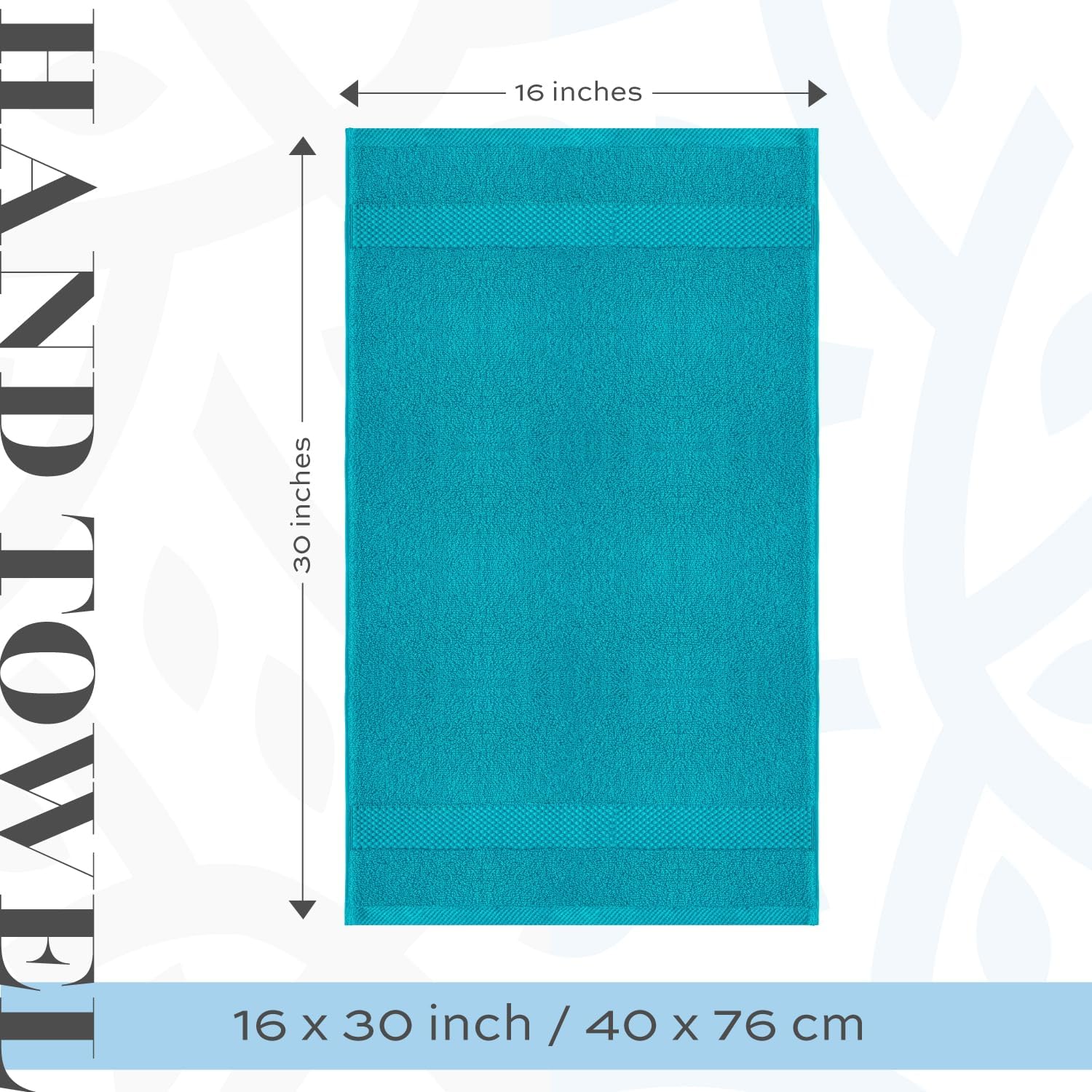 White Classic 2 Luxury Aqua Bath Sheet Towels 35 x 70 and 6 Luxury Hand Towels 16 x 30 | Cotton, Highly Absorbent and Quick Dry for Hotels, Spa and Bathroom