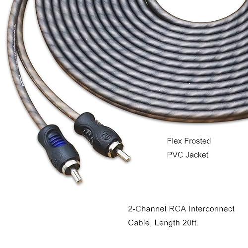 Vista 21 de RECOIL RCI417 100% cobre libre de oxígeno 17 pies 4 canales RCA cable de audio trenzado par con reducción de ruido, altavoz
