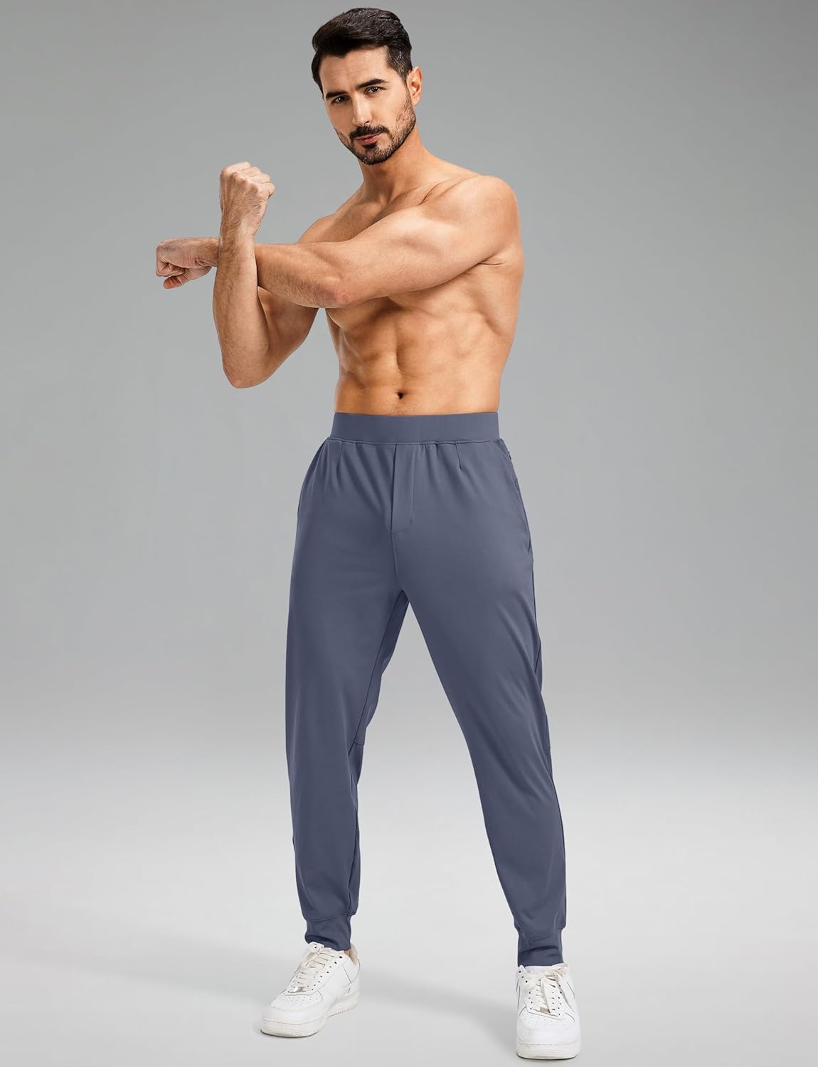 Blouty Men's Joggers Pants with Zipper Pockets Stretch Workout Athletic Sweatpants Gym Golf Joggers for Men Casual Running - Image 6