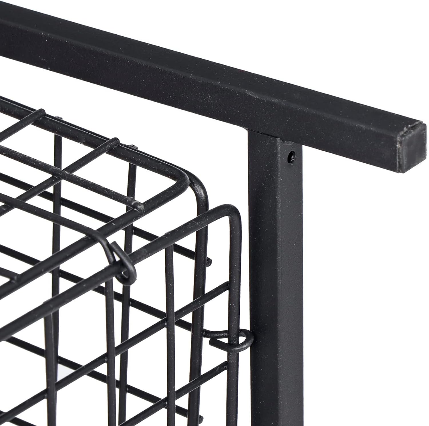Nouva Side Tables Set of 2, End Table w/Wire Storage Basket, Small Fridge Stands Coffee Tables Nightstands for Living Room Bedroom
