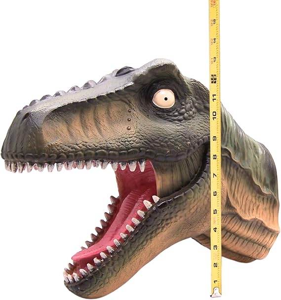 Wowser T-Rex Head Wall Mount, Wall Mounted Animal Head, Dinosaur Trophy Head, 17.25 Inches in Size