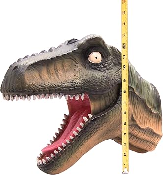 Wowser T-Rex Head Wall Mount, Wall Mounted Animal Head, Dinosaur Trophy Head, 17.25 Inches in Size