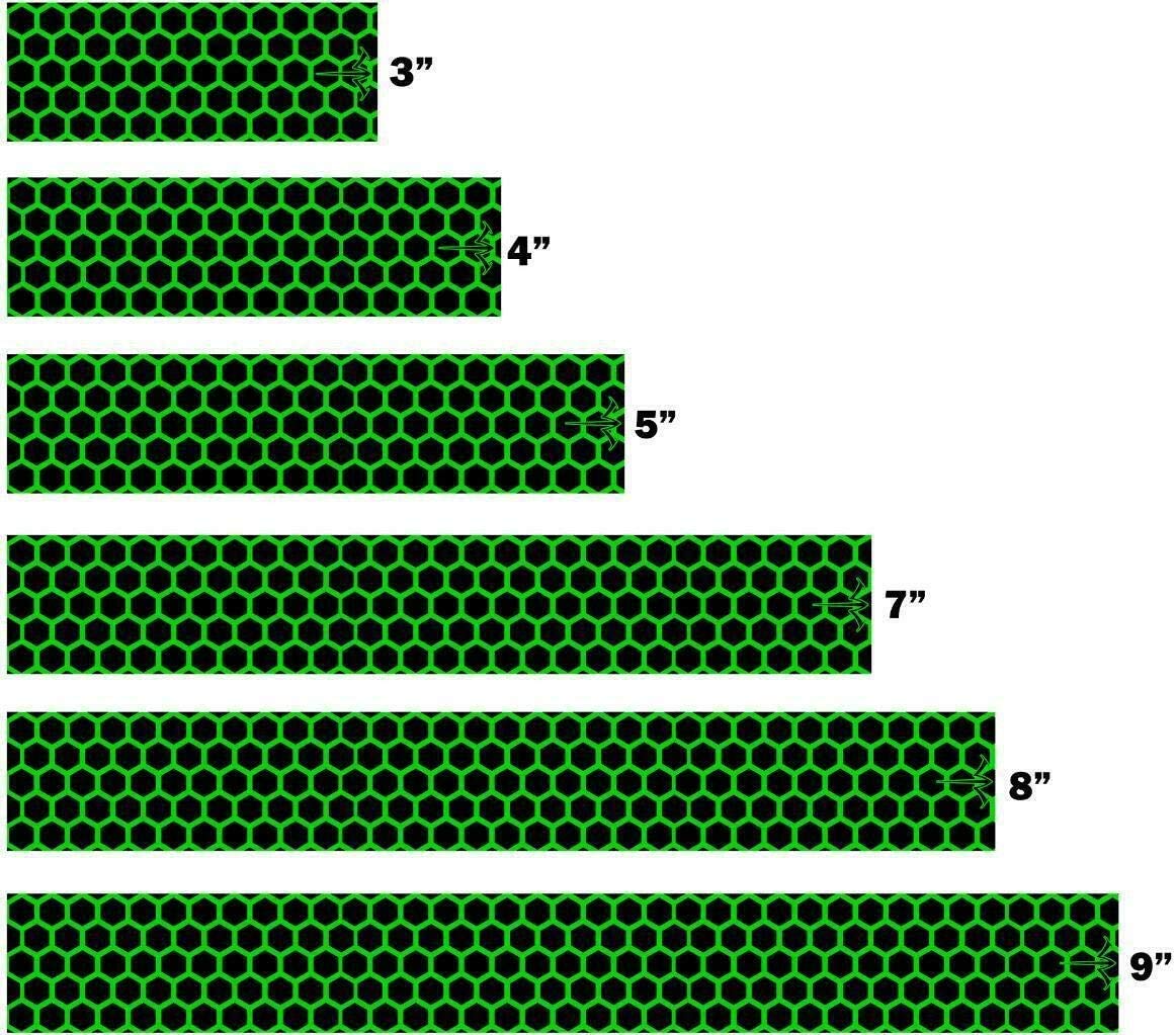 White Water Archery Fluorescent Neon Filled Green Honeycomb Arrow Wraps Choose Length Width (5.75)