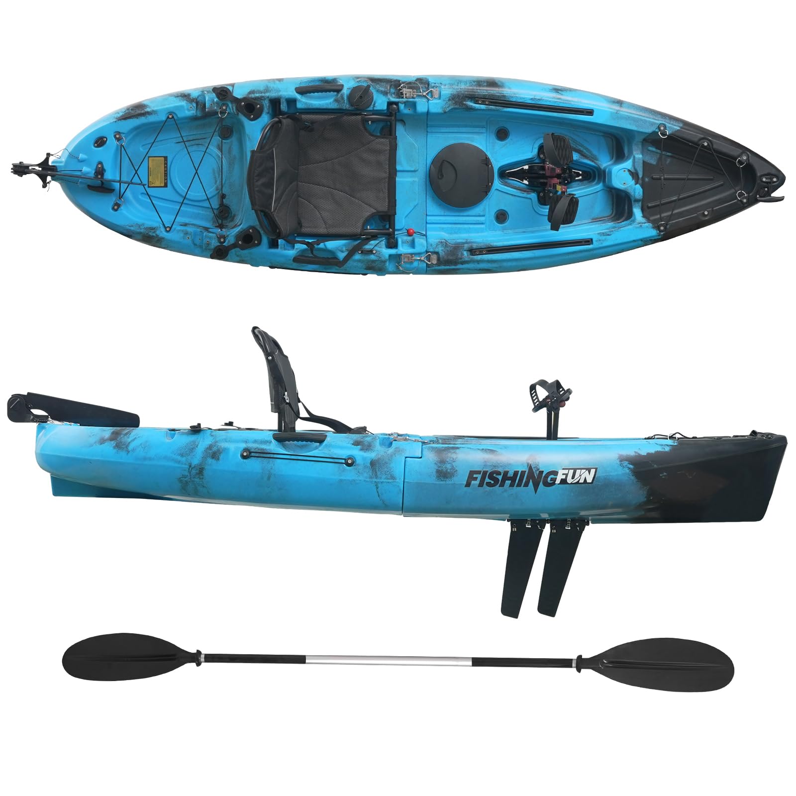 Fishing Kayak With Pedals: Fishingfun Modular Pedal Kayak
