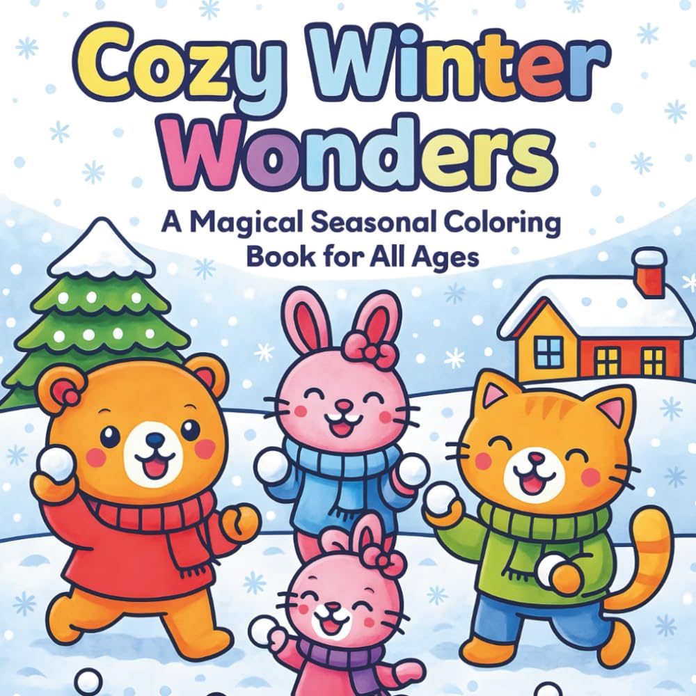 Cozy Winter Wonders – A Magical Seasonal Coloring Book for All Ages: Charming Cozy Moments, Snowy Adventures & Festive Fun for All Ages