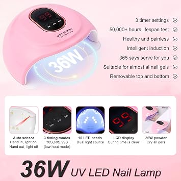 DouborQ Acrylic Nail Kit with Electric Nail Drill Nail Lamp,U V Nail Dryer Light Nail Art Tools,False Nail Tips Starter Set Acrylic Nail Art Supplies for Beginner with Everything (1-6)