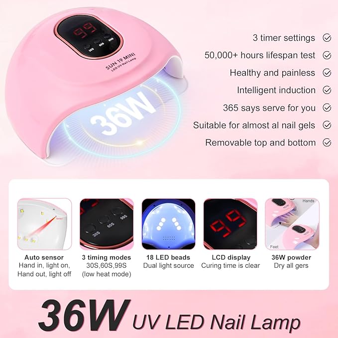 Kit de Acrílico para Uñas con Taladro y Lámpara UV miniatura 4