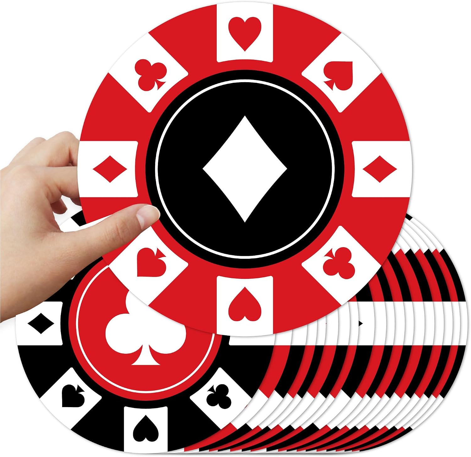 Las Vegas Casino - Poker Chip Large Party Essentials - 20 Ct