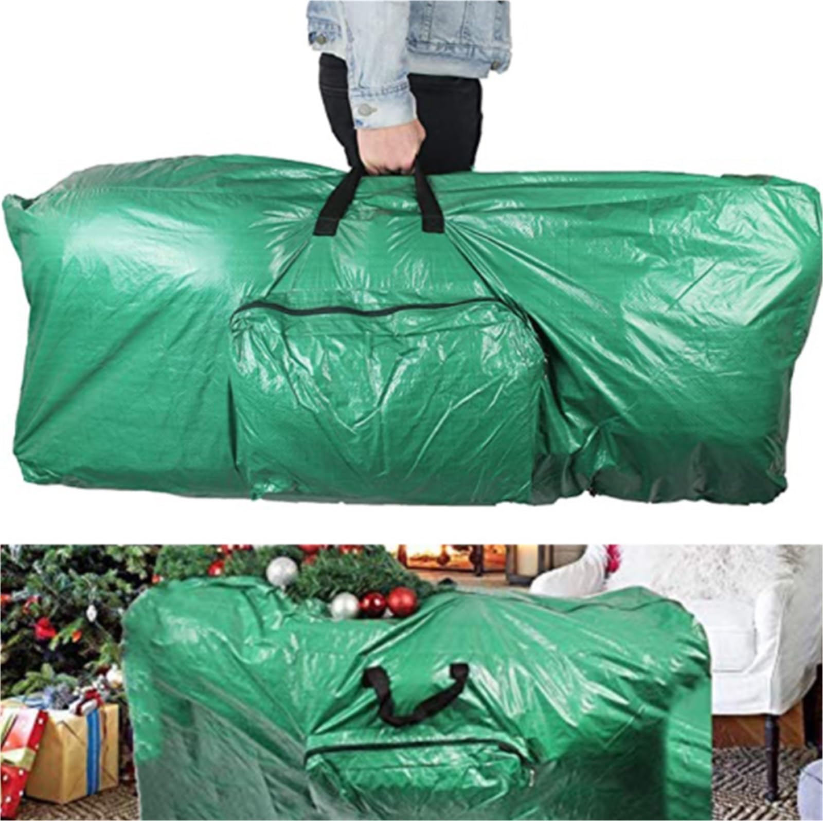 Tasche Tragbare Weihnachtsbaum-Aufbewahrungstasche Mit Doppeltem Reißverschluss Und Zwei Seitentaschen Weihnachtsbaum