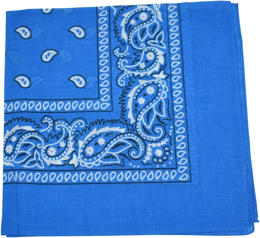 Motique Accessories Set of 5 Large Cotton Paisley Bandanas
