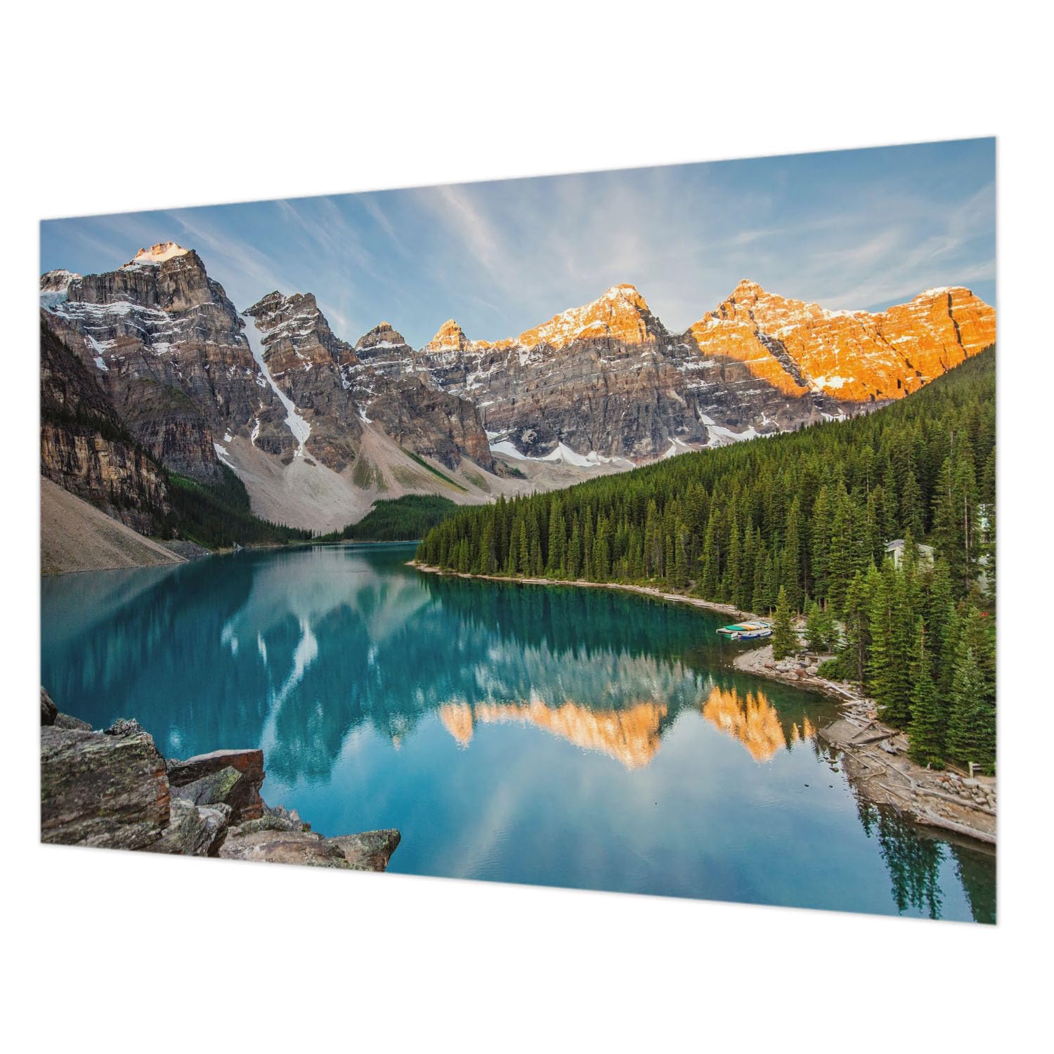 Décor mural intissé 312x219 cm pour salon moderne au motif reflet de la montagne