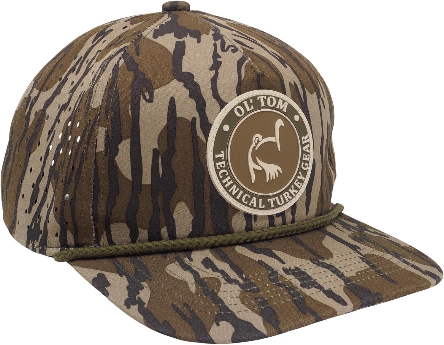 Drake Waterfowl Men's Ol' Tom Perforated Cap | Structured High-Crown Ventinated Adjustable Snapback Hat, One Size Fits Most