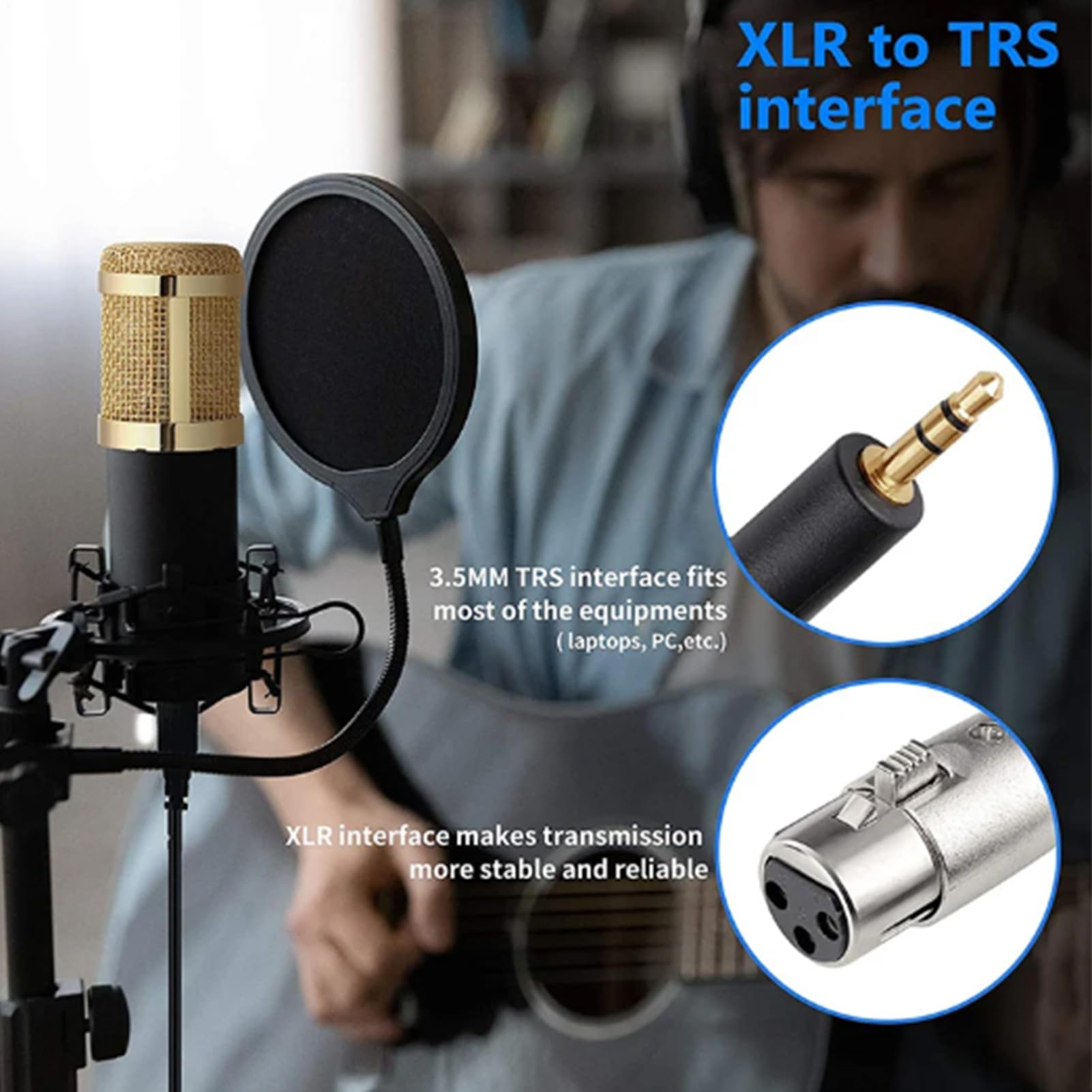 Kit di schede audio live streaming con supporto per microfono | Kit completo Plug and Play per accessori per studio di registrazione, registrazione, live streaming, telefono, PC