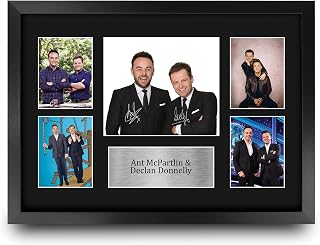HWC Trading Ant & Dec Gifts Printed Signed Autograph Picture Presentation Display for TV Show Fans - 16" x 12" Framed