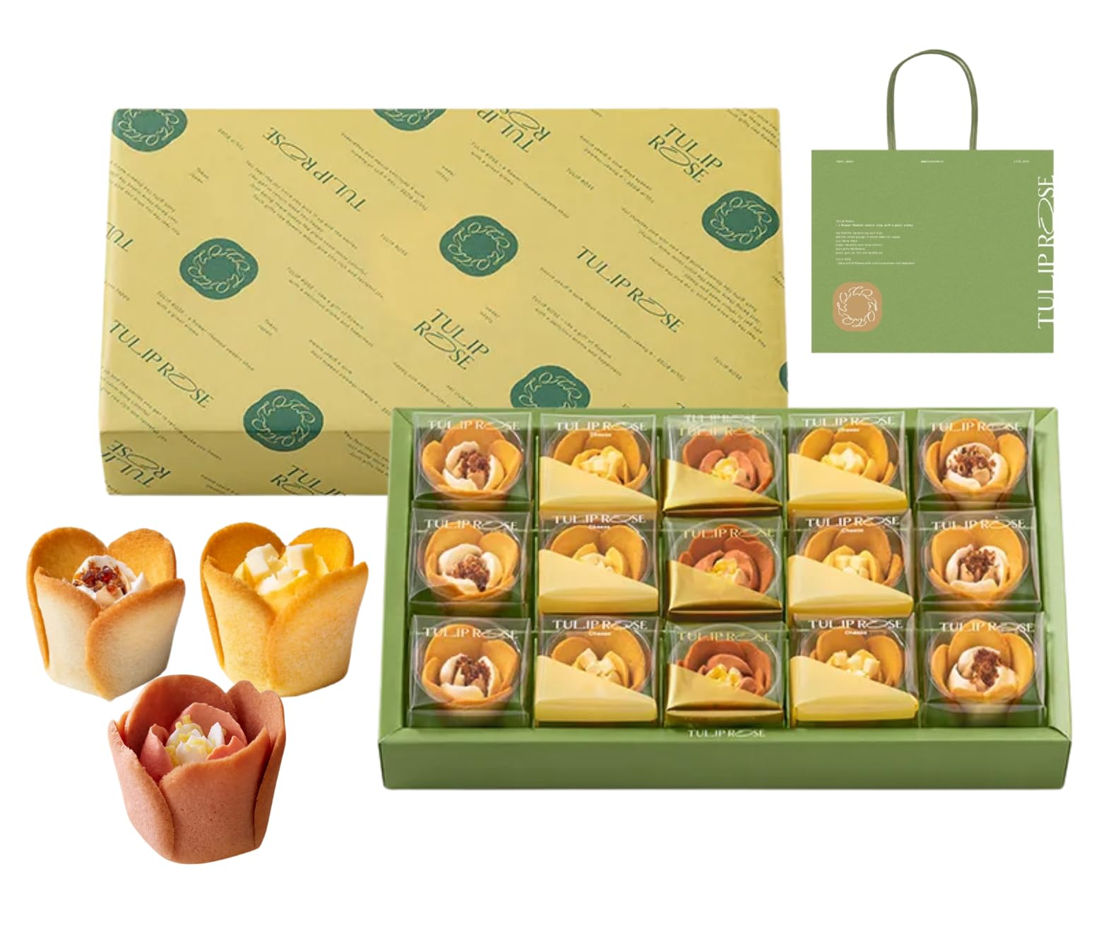 チューリップローズ15個入り【４箱セット】手提げ付き Amazon | TOKYO TULIP ROSE チューリップローズ 15個入 秋限定 バター