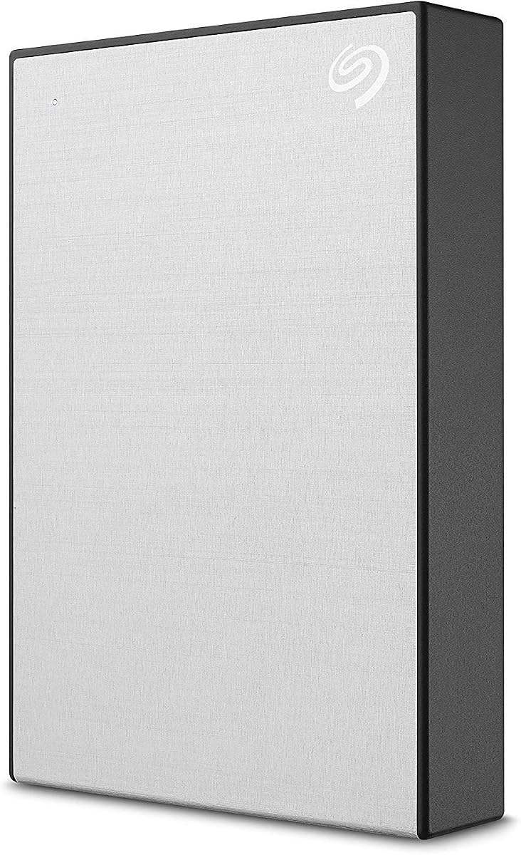 Disco duro externo portátil Backup Plus de 5 TB, USB 3.0 plateado para PC, portátil y Mac, 1 año de MylioCreate, 2 meses de fotografía Adobe CC y 2 años de servicio de rescate (STHP5000401)