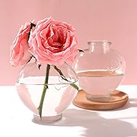 Vista 8 de Magic Season Botellas de vidrio decorativas con tapones de corcho (botellas en forma de corazón de 12 fl oz/2 piezas)