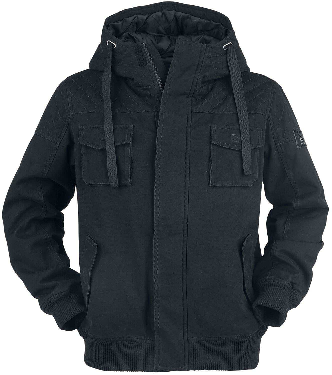 Black Premium by EMP Hombre Chaqueta de invierno negra