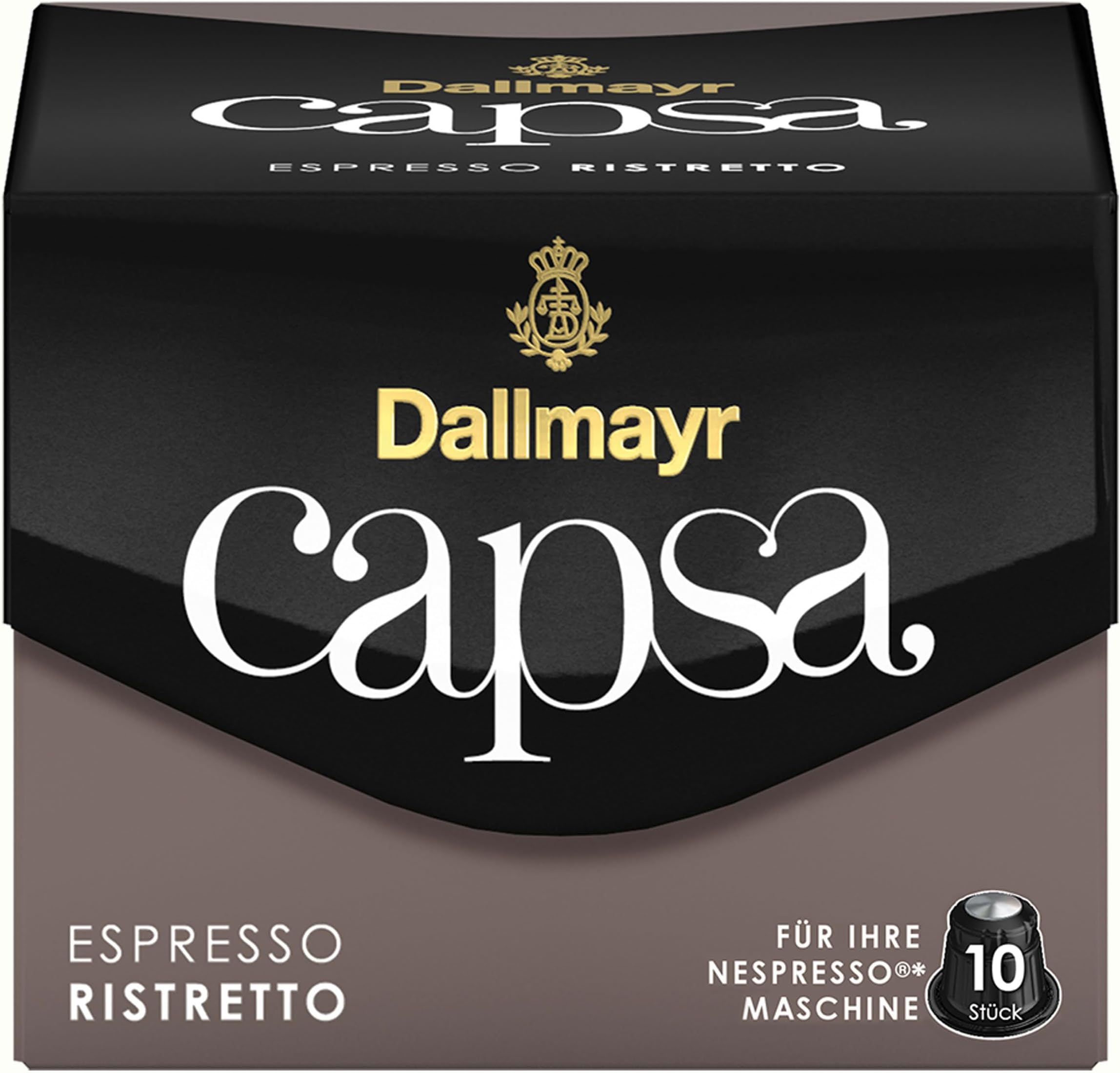 Dallmayr Capsa Espresso Ristretto, Espresso Capsule, Roasted Coffee, 10 Capsules, 56 g
