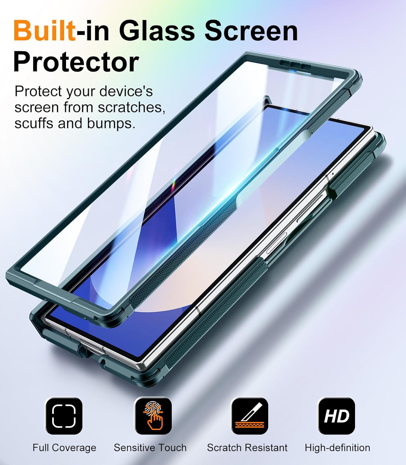 SPIDERCASE for Samsung Galaxy Z Fold 7 Case, Built-in [Kickstand] [Screen Protector] [Rugged Hinge Protection] Military Grade Drop Protection, Full Body Protective Case for Galaxy Z Fold 7, Blue